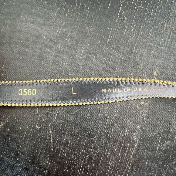 Vintage Woven Stripe Belt Gold Buckle Deadstock 30–34” Size L USA - Picture 3 of 5